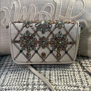 Brighton Cream Quilted Crossbody Bag with Gold Hardware